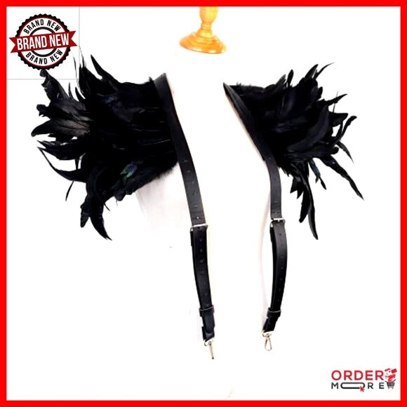 Adjustable Real Feather Epaulet Shoulder Strap Belt for Costume Parties main image 7